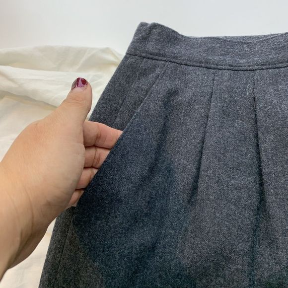 Vintage Miss Pendleton 8 Wool Midi Skirt Gray Straight Career - Picture 4 of 12
